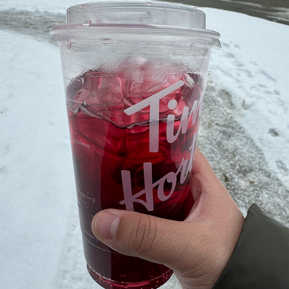 This is audio of the ice in my Tim Hortons drink shaking while I walk back home.